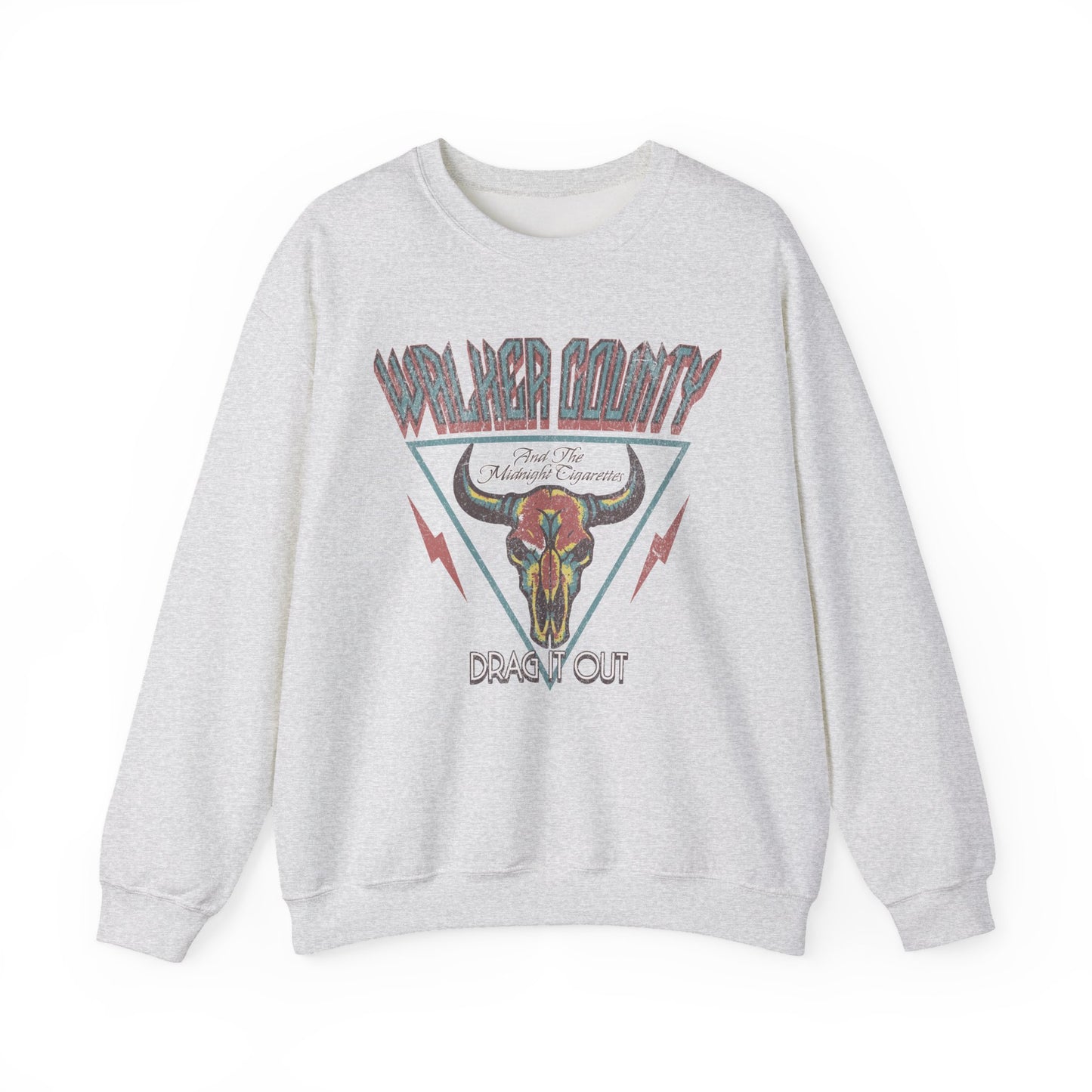 Walker County Distressed  Drag It Out Crewneck Sweatshirt