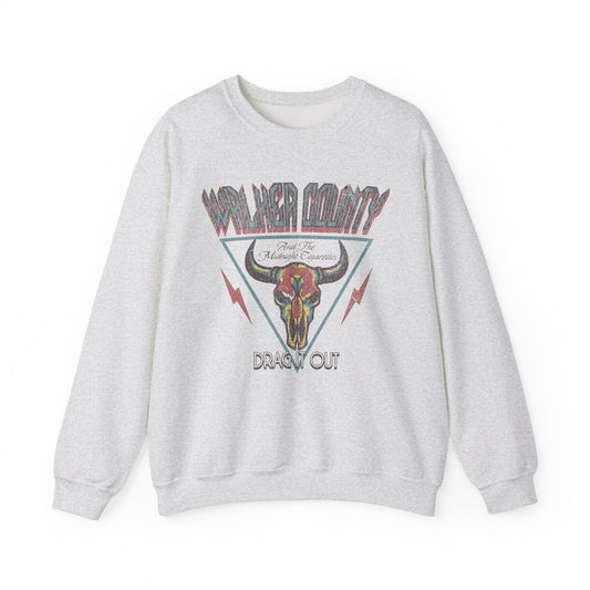 Walker County Distressed  Drag It Out Crewneck Sweatshirt